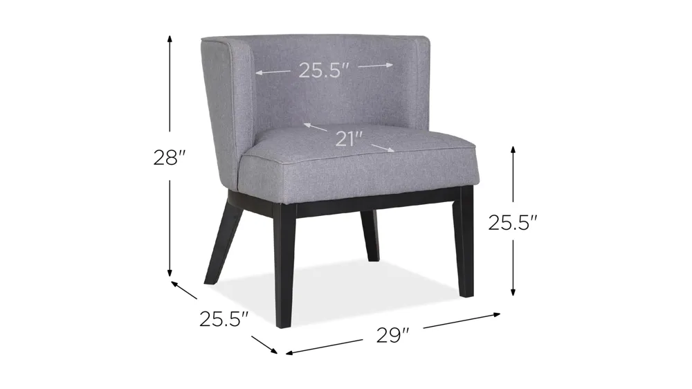 Bowery Collection Barrel Back Arm Chair by OfficeSource Dimensions