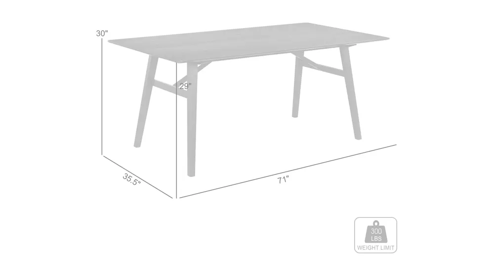 Channell Dining Table Dimensions