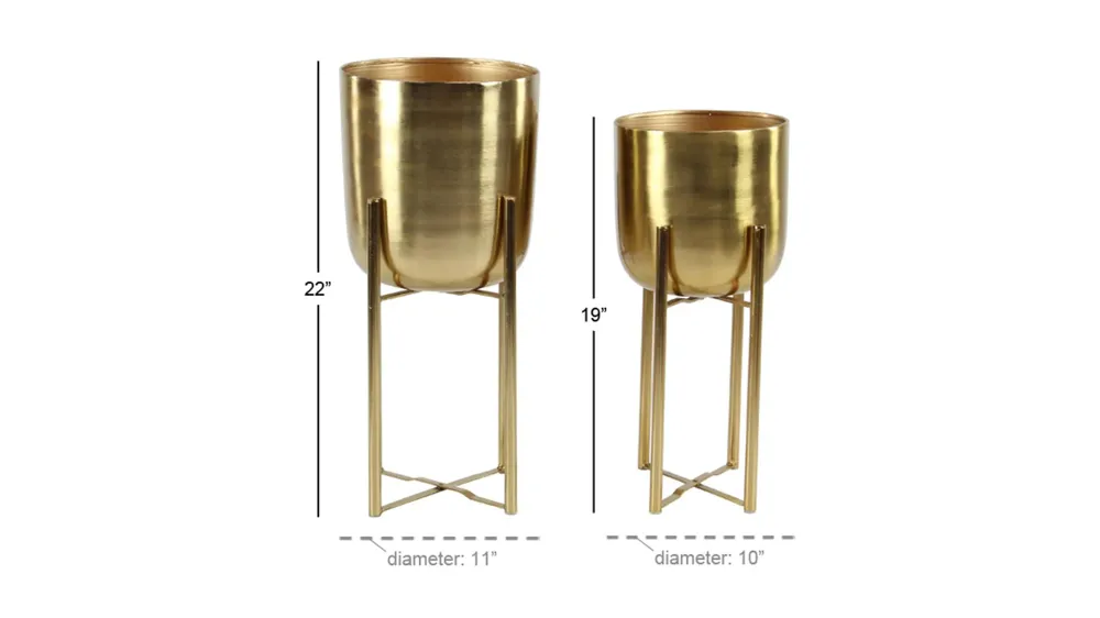 CosmoLiving Handsome Planter Set of 2 Dimensions