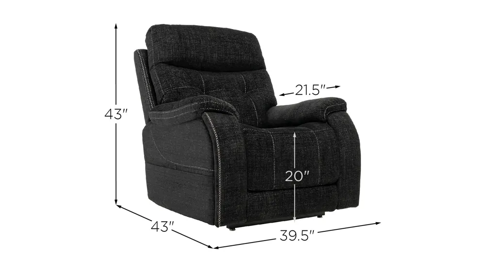 Olympus FDA Certified Power Lift Recliner w/ Adjustable Headrest Dimensions