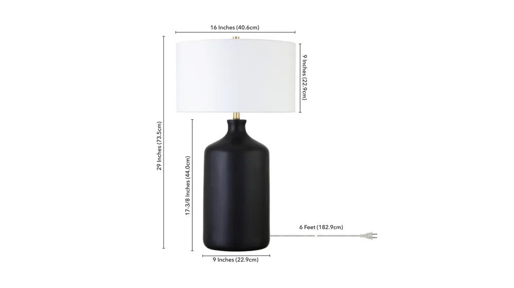 Sloane Table Lamp Dimensions
