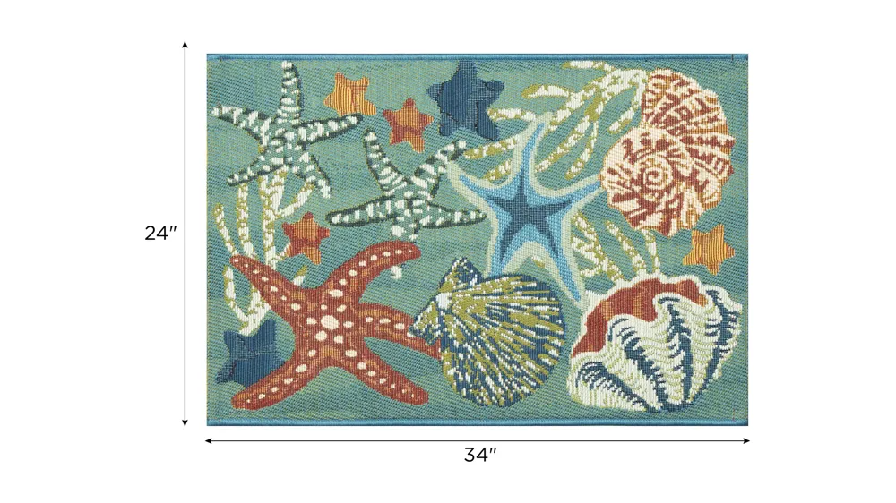 Esencia Starfish Song Indoor/Outdoor Mat Dimensions