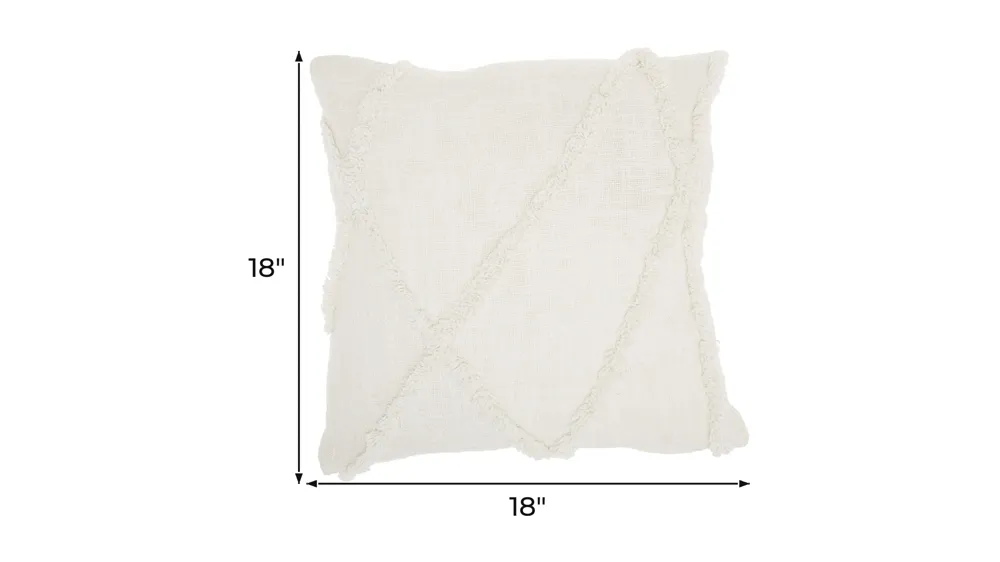Nourison 18" Distressed Diamond Throw Pillow Dimensions