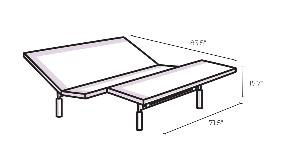 Sealy EASE Adjustable Base Dimensions