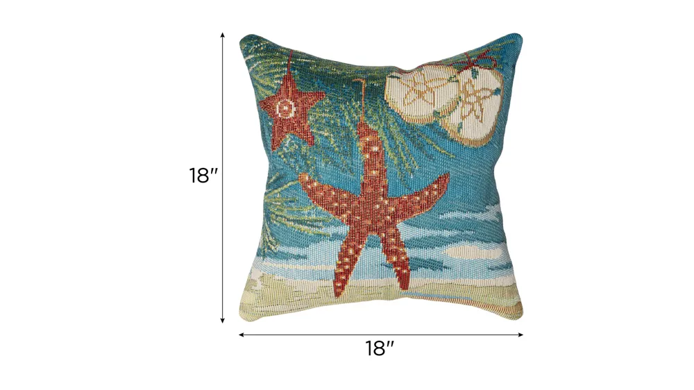 Marina Coastal Ornaments Indoor/Outdoor Pillow Dimensions