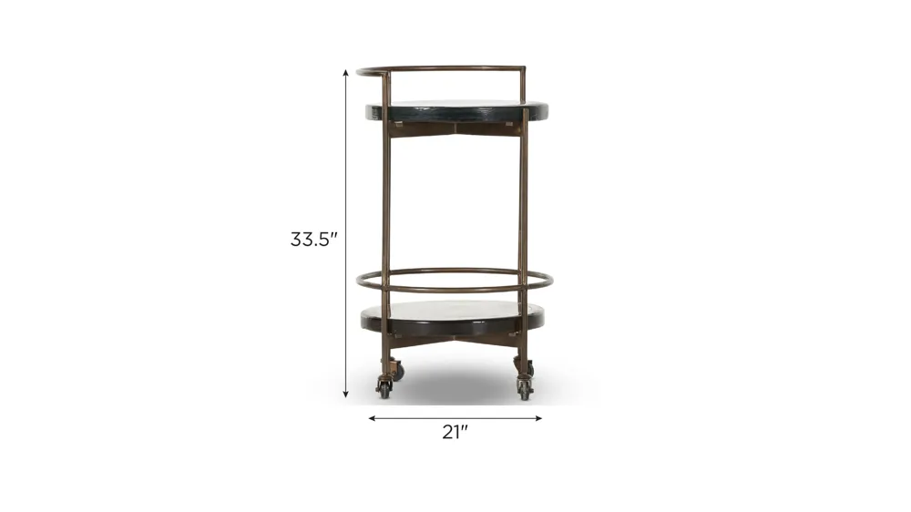 Mira Bar Cart Dimensions