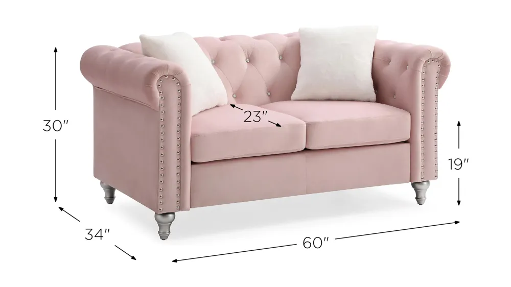 Raisa Loveseat Dimensions