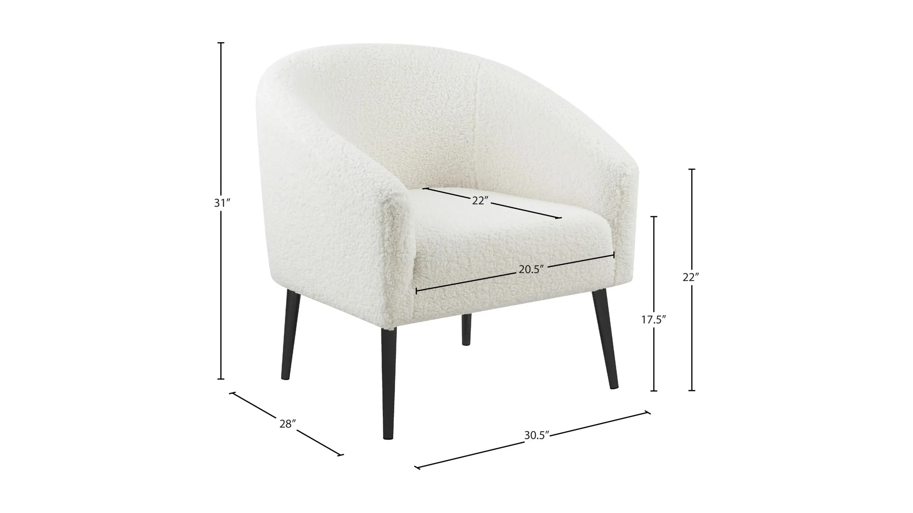 Barlow Faux Fur Accent Chair | Raymour & Flanigan