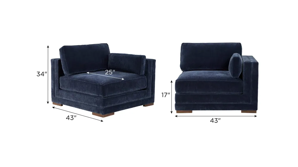 Remmi Right Arm Facing Chair Dimensions