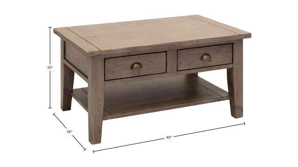 Irish Coast Small Coffee Table - Sundried Dimensions