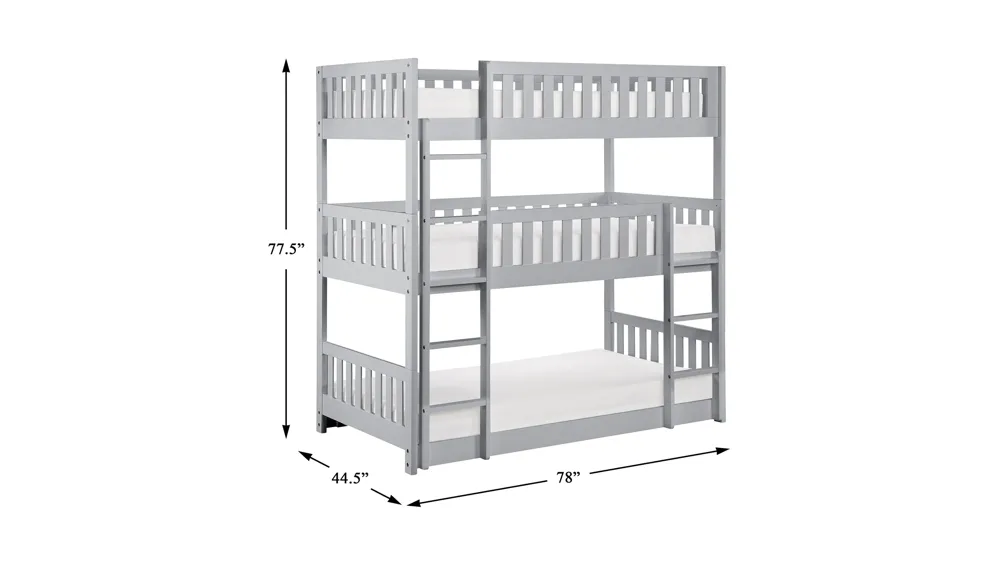 Belisar Triple Bunk Bed Dimensions