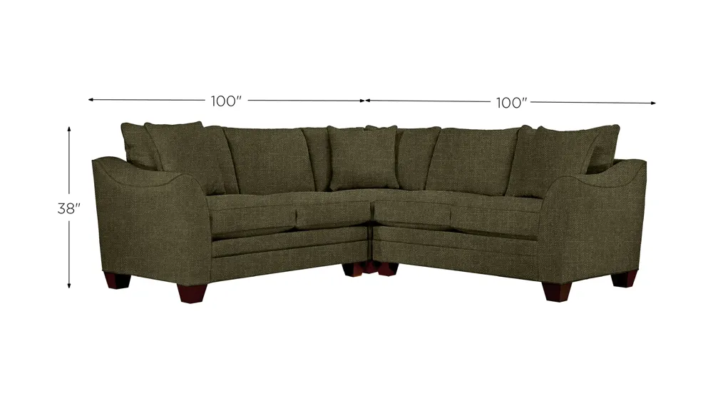 Foresthill 3-pc. Symmetrical Loveseat Sectional Sofa Dimensions