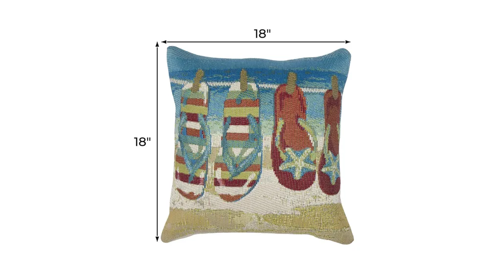Marina Flip Flops Forever Accent Pillow Dimensions