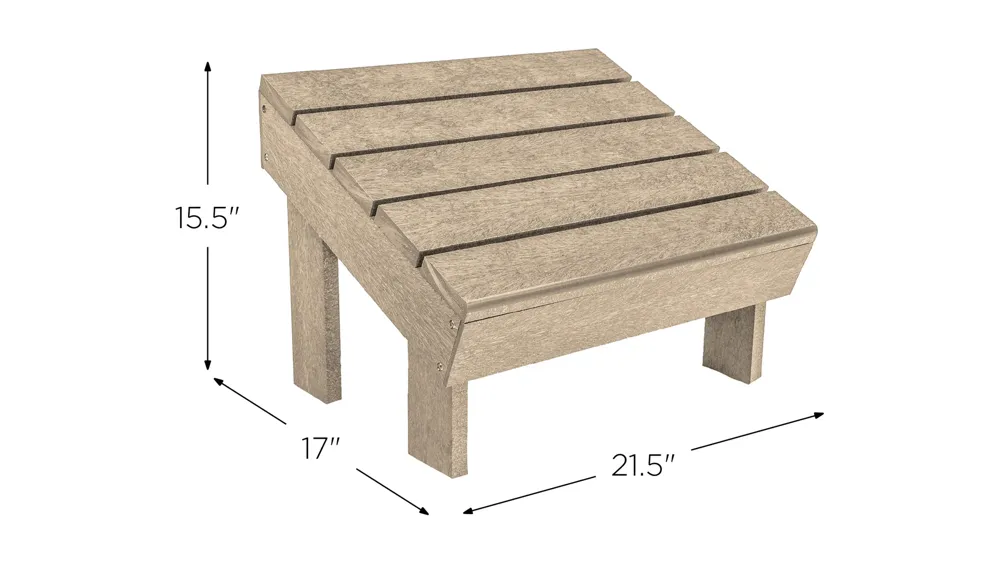Generation Recycled Outdoor Modern Adirondack Footstool Dimensions