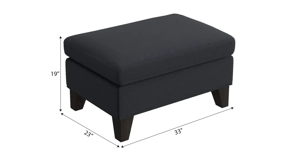 Carmine Ottoman Dimensions