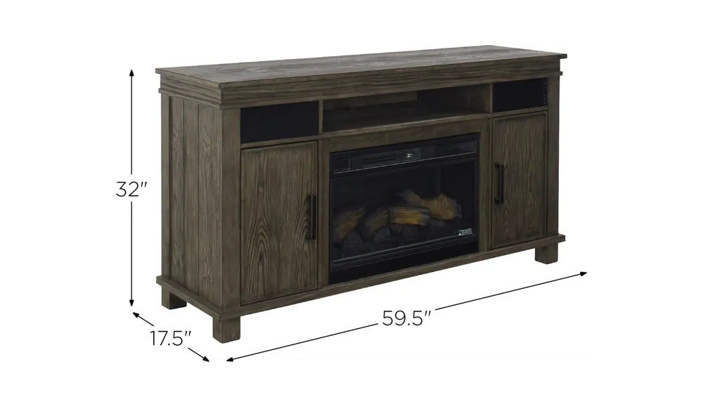 Montage Media Mantel with Firebox Dimensions