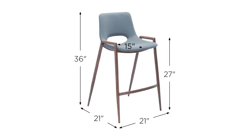 Desi Counter-Height Stool: Set of 2 Dimensions