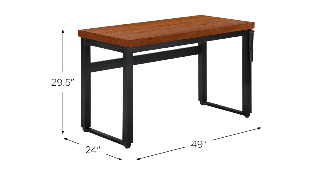 Cesar Adjustable-Height Standing Computer Desk Dimensions