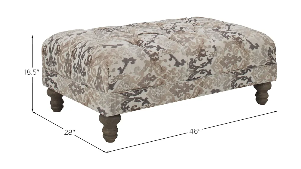 Torrey Cocktail Ottoman Dimensions