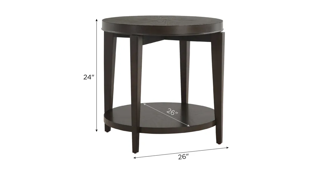 Penton Round End Table Dimensions