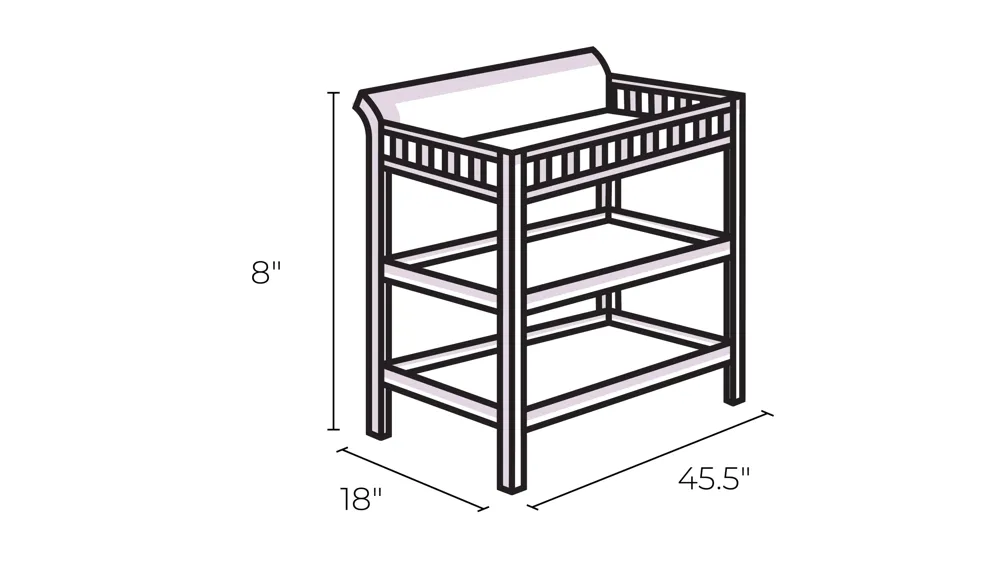 Vienna Changing Topper Dimensions