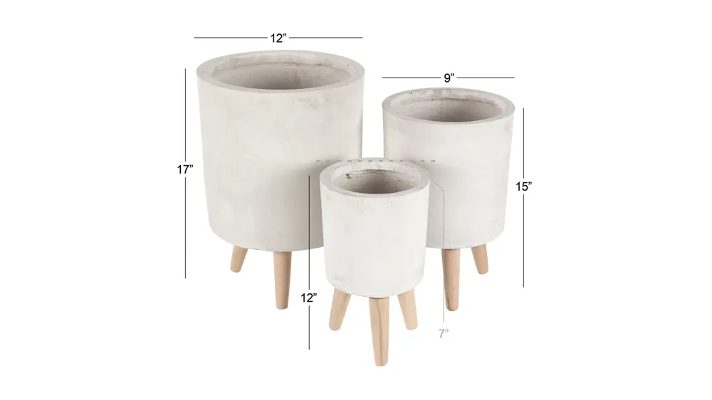 Ivy Collection Alphabittle Planter Set of 3 Dimensions