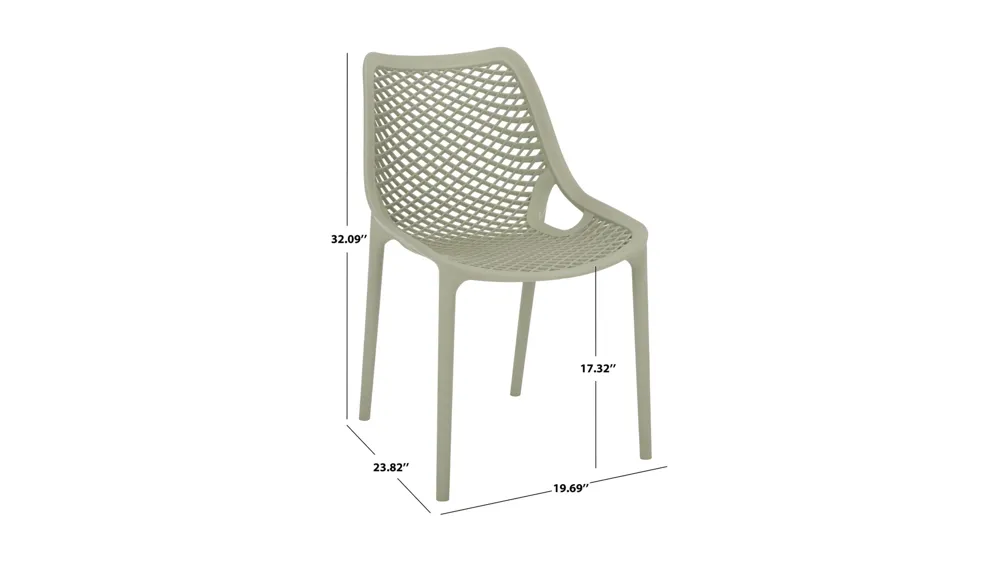 Leila Outdoor Dining Chairs -Set of 2 Dimensions