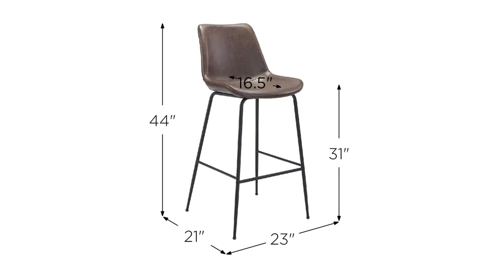 Byron Bar Stool Dimensions