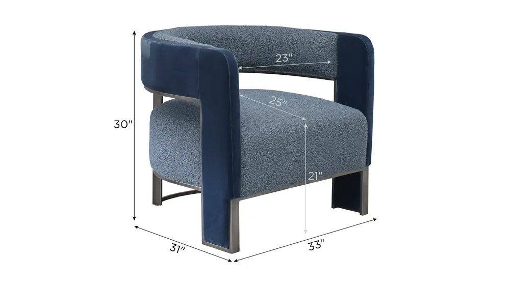 Zayna Accent Chair Dimensions