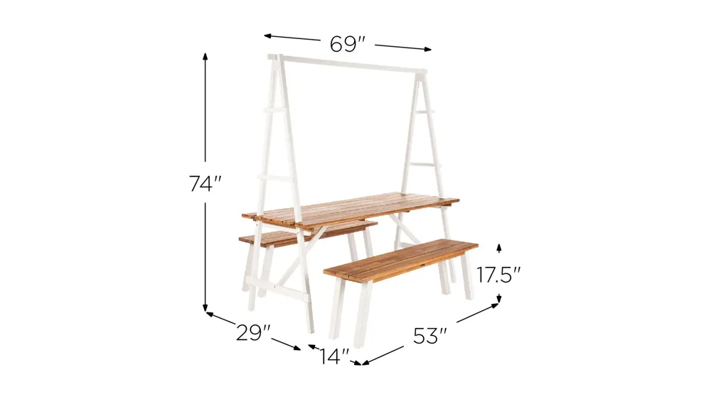 Cullyn 3-pc. Outdoor Dining Set Dimensions