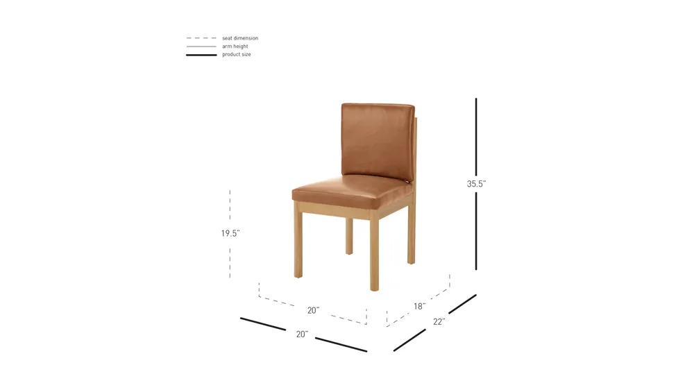 Melvin Side Chair- Set of 2 Dimensions