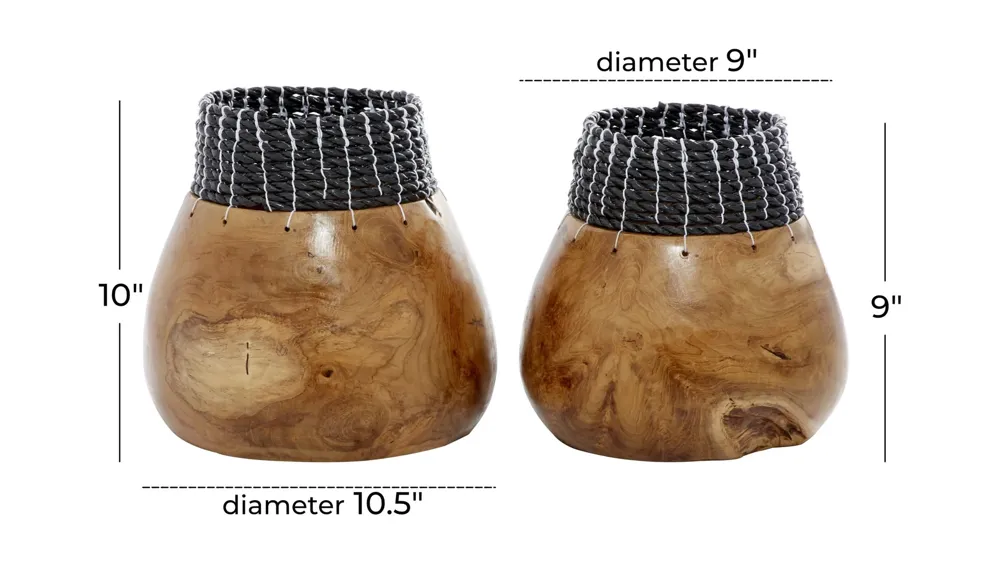 Novogratz Rivenwood Vase Set of 2 Dimensions