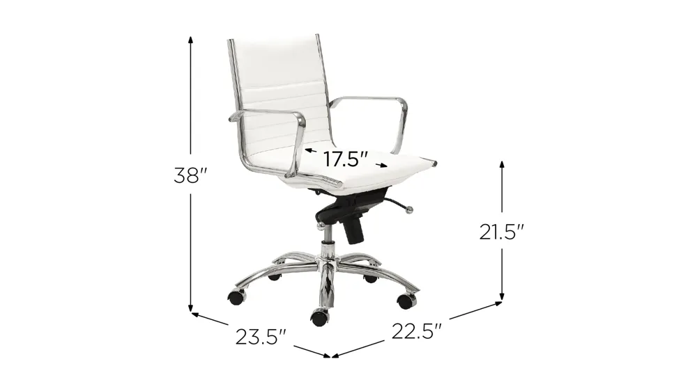 Dirk Low Back Office Chair Dimensions