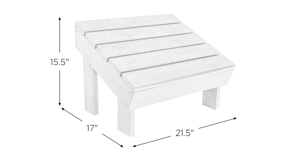 Generation Recycled Outdoor Modern Adirondack Footstool Dimensions