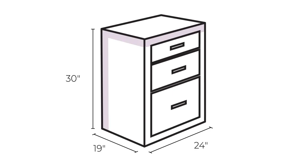 Lincoln Park File Cabinet Dimensions