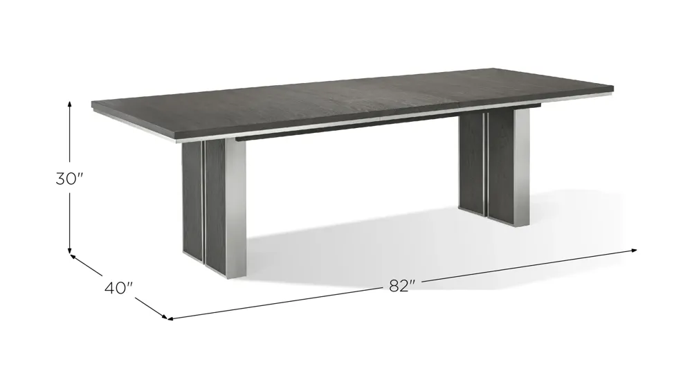 Plata Dining Table w/ Leaf Dimensions