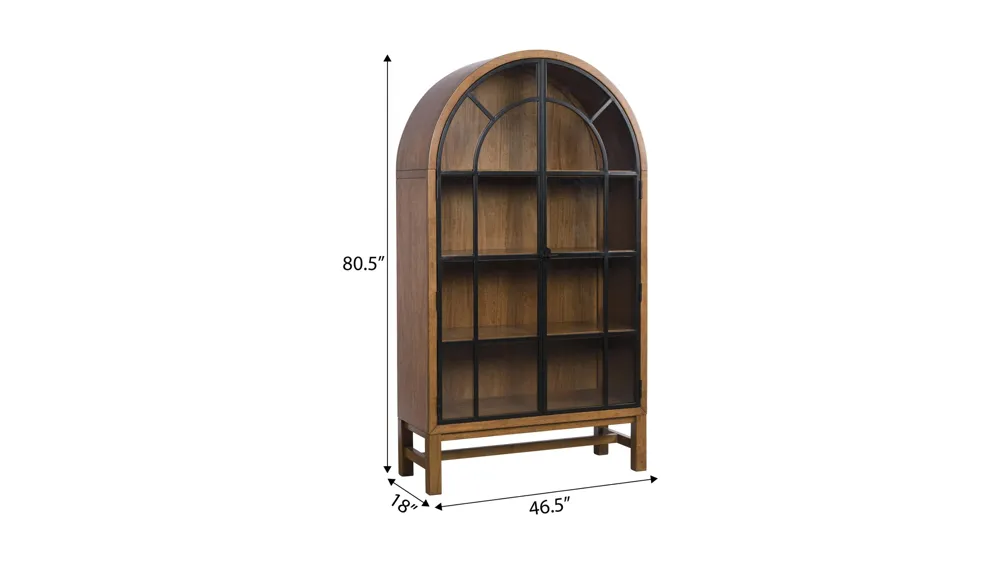 Lockwood Arched China Cabinet Dimensions