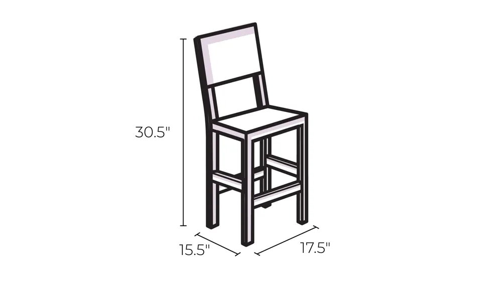 Oxton 29" Stool- Set of 2 Dimensions