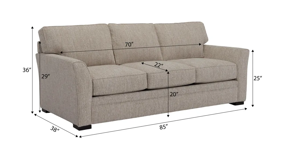 Artemis III 2-pc. Living Room Set Dimensions