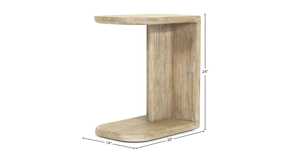 Haru C-Shaped Side Table Dimensions