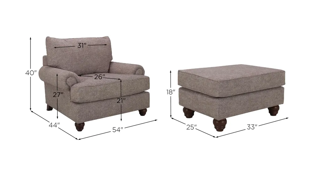 Hargrove Living Room Set Dimensions