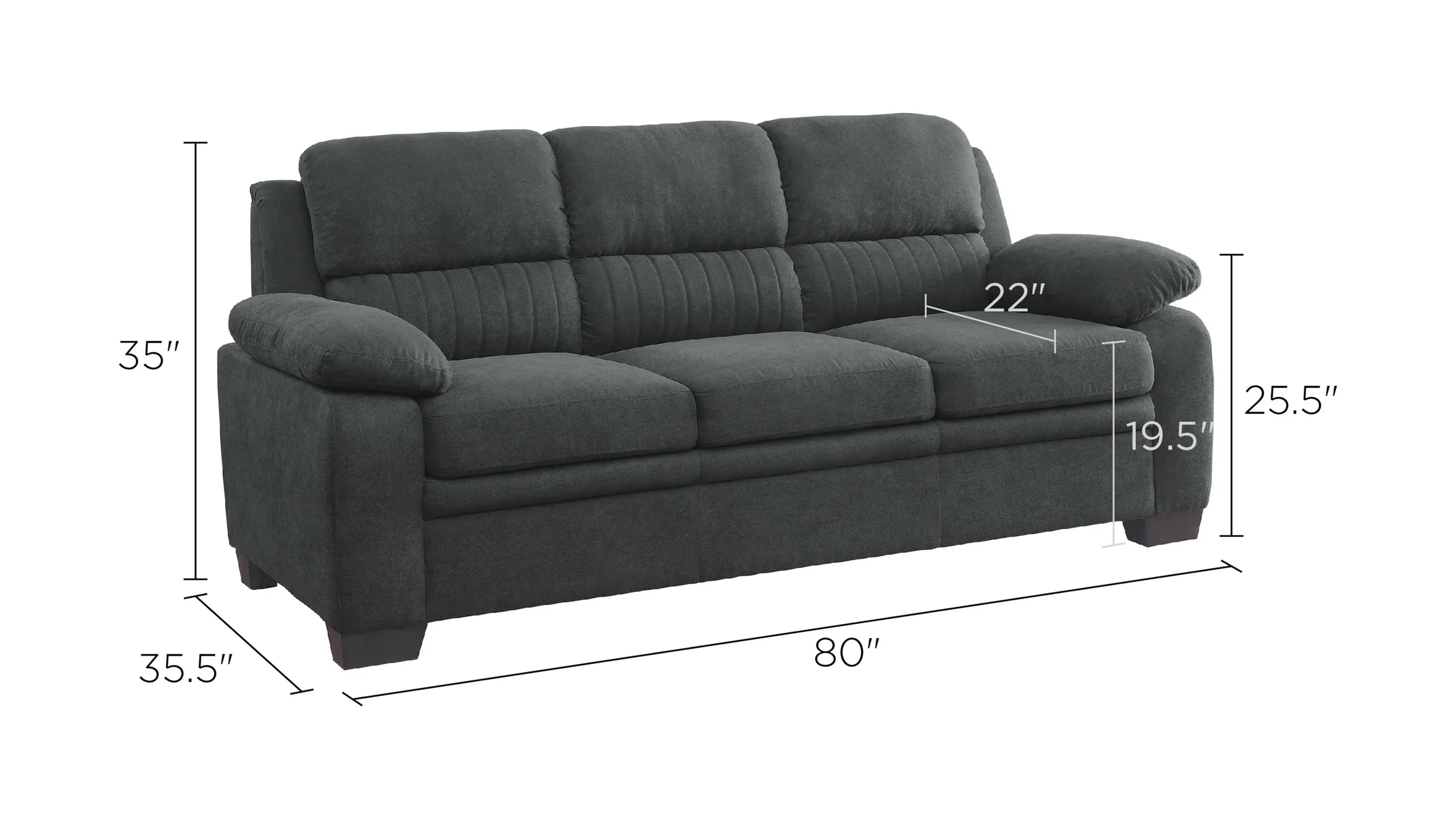 Pharfaite レーリミ黒 Felicia Sofa | Raymour & Flanigan