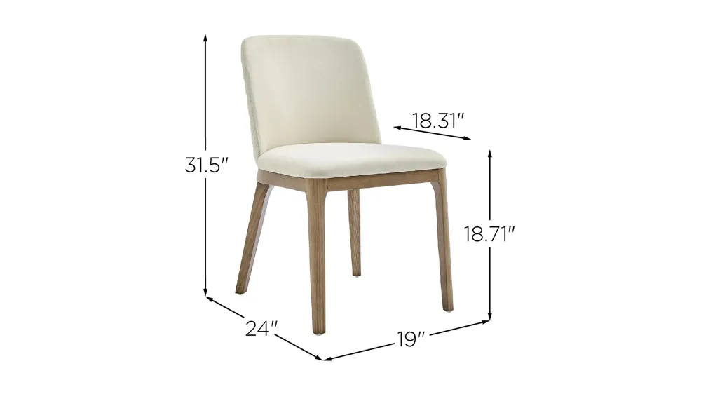 Tilde Side Chair- Set of 2 Dimensions