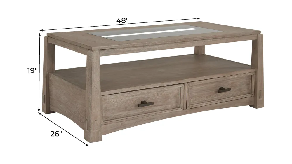 Landry Storage Coffee Table Dimensions