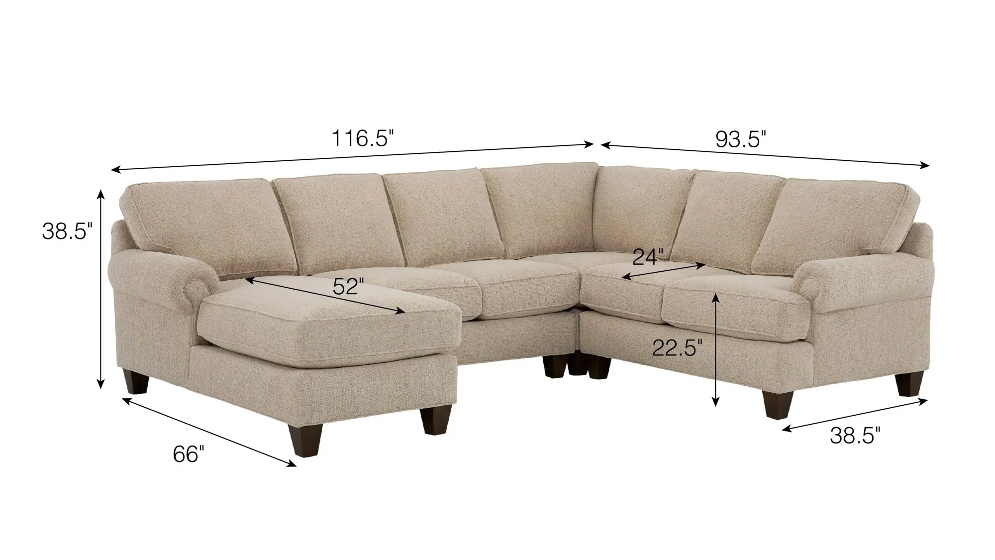 Crestwood 4-pc. Sectional | Raymour & Flanigan