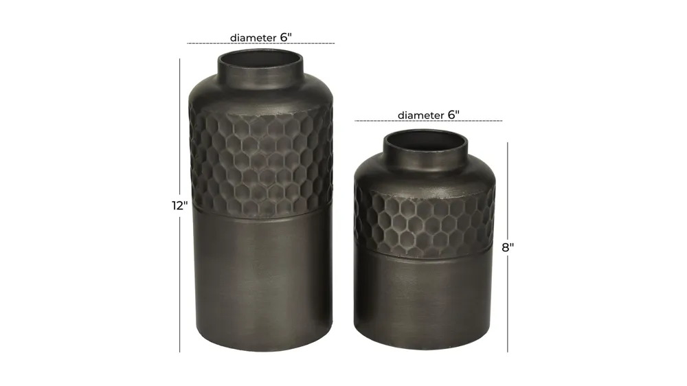 Ivy Collection Crizia Vase Set of 2 Dimensions
