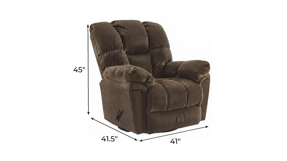 Leroy Manual Swivel Glider Recliner Dimensions