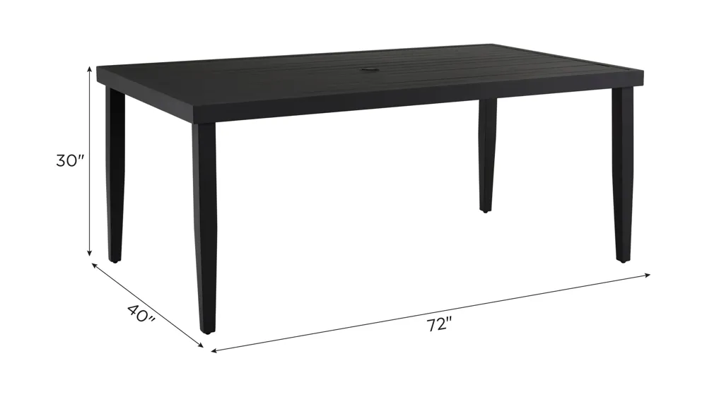 Crescent Bay Outdoor Dining Table Dimensions