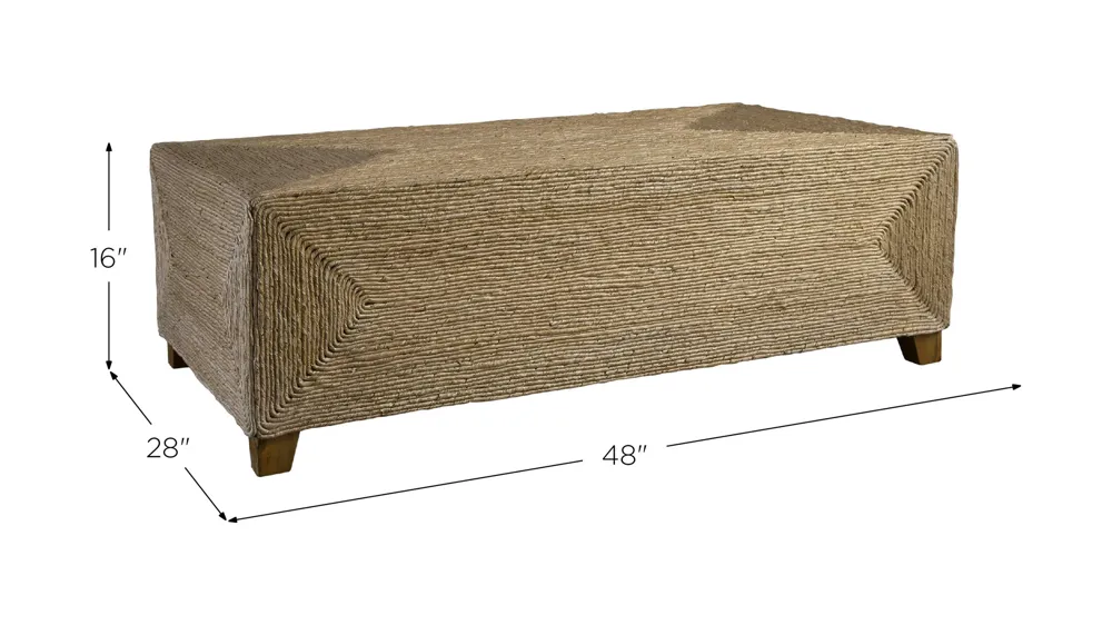 Rora Woven Coffee Table Dimensions