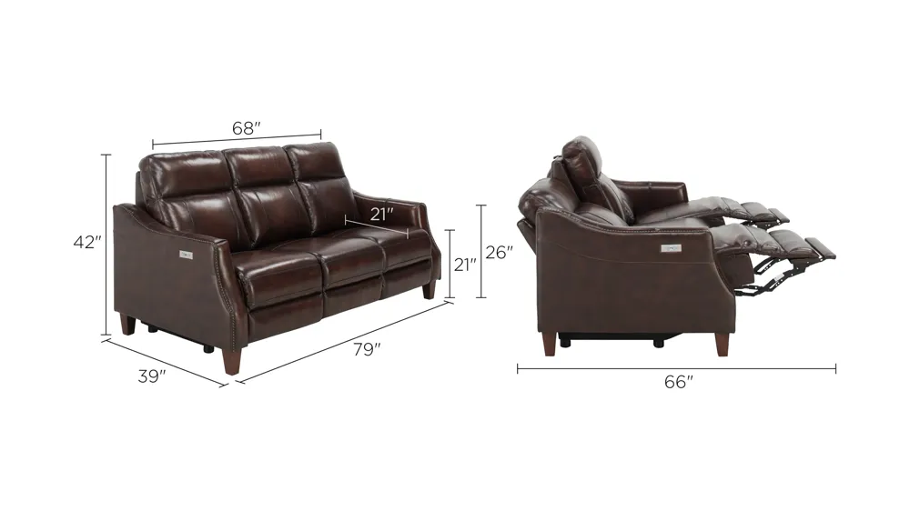 Thomas Power Sofa with Power Headrest Dimensions